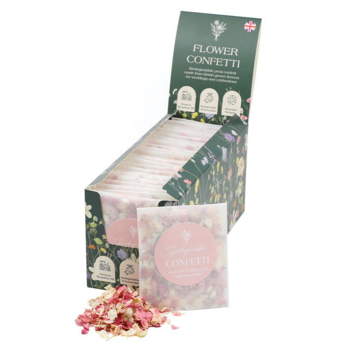 Pink Biodegradable Petal Confetti Sachet (Box of 25)