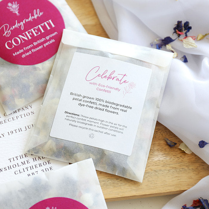 Violet Biodegradable Petal Confetti Sachet (Box of 25)